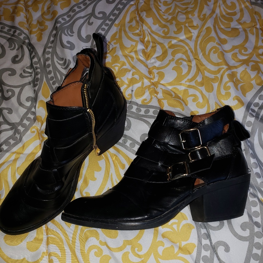 Buckled Low Boots